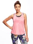 Old Navy Go Dry Cool Racerback Tank For Women - Prom Queen Neon