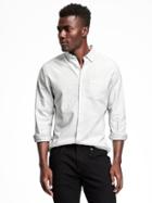 Old Navy Mens Slim-fit Dobby Shirt For Men Cream Size S