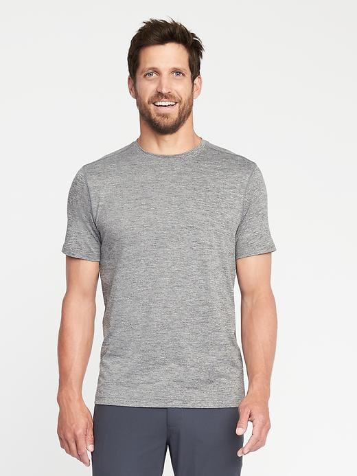 Old Navy Mens Built-in Flex Go-dry Performance Tee For Men Heather Gray Size Xs