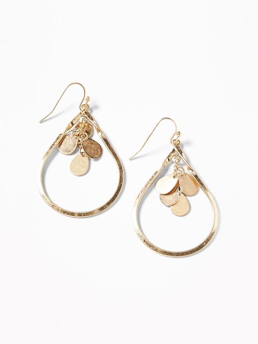 Old Navy Womens Dangle Hoop Earrings For Women Gold Size One Size