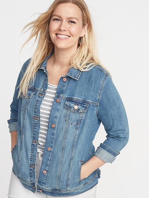 Plus-size Denim Jacket
