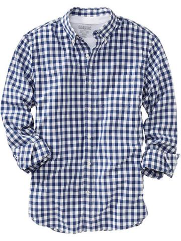 Old Navy Mens Slim Fit Gingham Shirts