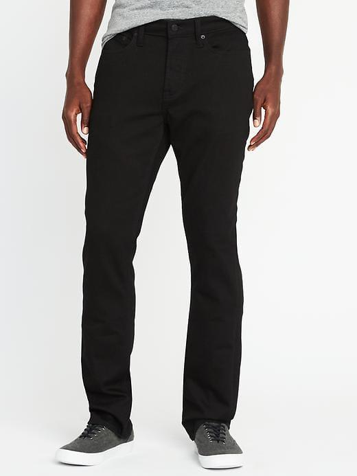 Old Navy Mens Athletic Built-in Flex Max Never-fade Jeans For Men Black Rinse Size 38w