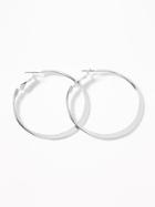 Old Navy  Flat Hoop Earrings For Women Silver Size One Size