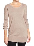 Old Navy Womens Scoop Neck Sweater Tunics - Light Taupe Brown