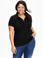 Old Navy Womens Plus Pique Polos Size 1x Plus - Black Jack