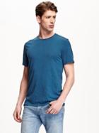 Old Navy Mens Soft-washed Crew-neck Tee For Men Blue My Cover Size L