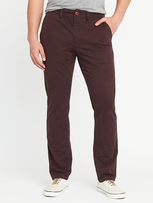 Old Navy Mens Athletic Ultimate Built-in Flex Khakis For Men Wined Down Size 48w