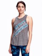 Old Navy Graphic Print Tank For Women - Carbon