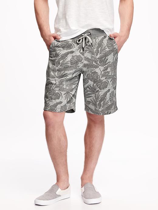 Old Navy Printed Fleece Shorts For Men - Gray Print