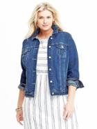 Old Navy Womens Plus-size Denim Jacket Medium Wash Size 2x