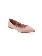 Old Navy Scalloped Pointy Ballet Flats For Women - Mauve