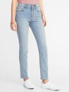Old Navy Womens Mid-rise Straight Jeans For Women Juniper Size 8