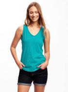 Old Navy Everywear Relaxed Racerback Tank For Women - Teal We Meet