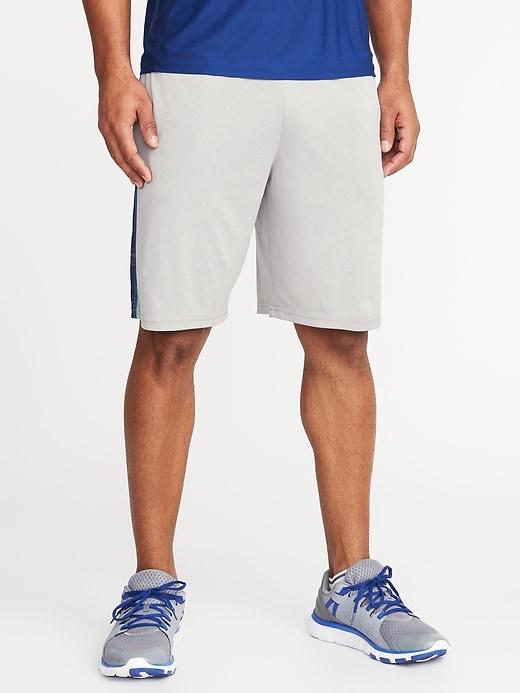 Old Navy Mens Go-dry Performance Shorts For Men (10) Light Gray Heather Size M