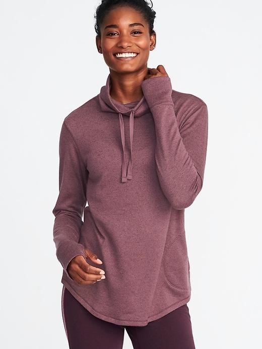 Old Navy Womens Funnel-neck Sweater-knit Performance Pullover For Women Bust A Mauve Size Xxl
