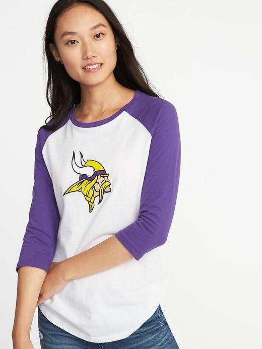 Old Navy Womens Nfl Team Raglan Tee For Women Vikings Size Xxl