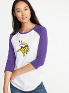Old Navy Womens Nfl Team Raglan Tee For Women Vikings Size Xxl
