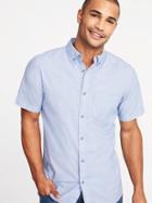 Old Navy Mens Slim-fit Built-in Flex Classic Shirt For Men Color Me Blue Size M