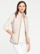 Old Navy Quilted Vest For Women - Steel Wool