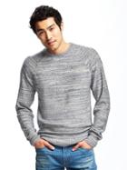 Old Navy Marled Crew Neck Sweater For Men - Navy Heather