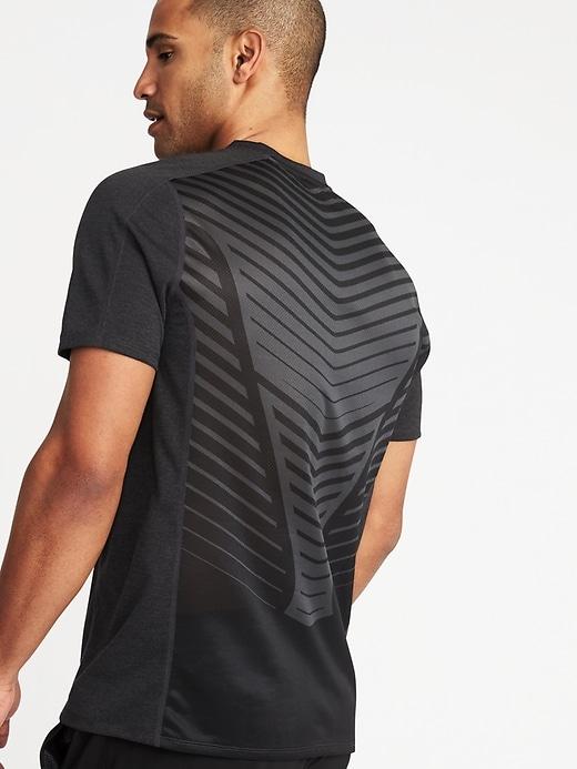 Old Navy Mens Go-dry Cool Mesh-back Performance Tee For Men Midnight Oil Size L