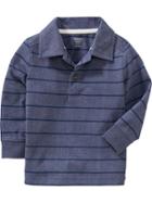 Old Navy Long Sleeved Striped Polo - Swept Away
