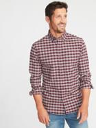 Old Navy Mens Slim-fit Built-in Flex Everyday Oxford Shirt For Men Burgundy Heather Size Xs
