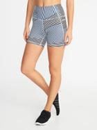 High-rise Side-pocket Compression Shorts For Women - 5-inch Inseam