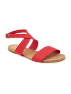 Old Navy Faux Leather Ankle Strap Sandals For Women - Love Potion