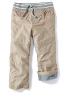 Old Navy Fleece Lined Twill Pants Size 12-18 M - Rolled Oats