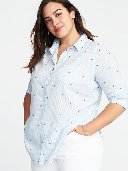 Old Navy Womens No-peek Plus-size Printed Shirt Watermelon Size 4x