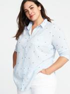 Old Navy Womens No-peek Plus-size Printed Shirt Watermelon Size 4x