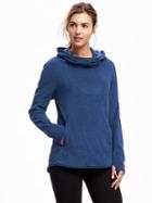 Old Navy Go Warm Performance Fleece Hooded Pullover For Women - Lost At Sea Navy