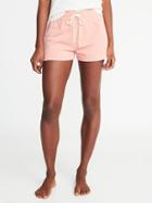 Old Navy Womens French-terry Drawstring Shorts For Women Peach Grove Size S