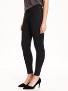 Old Navy Mid Rise Built In Sculpt Ponte Long Leggings For Women - Black