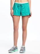 Old Navy Go Dry Semi Fitted Shorts For Women - Splashing Teal