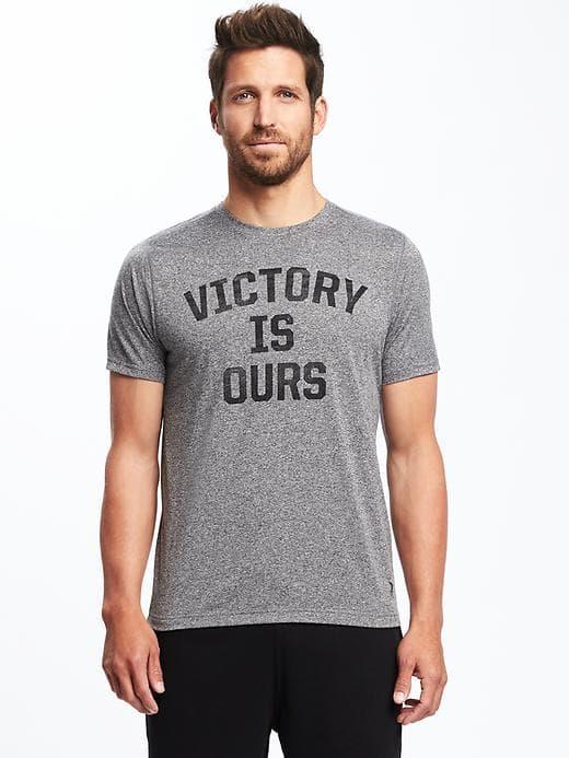 Old Navy Go Dry Graphic Performance Tee For Men - Heather Gray