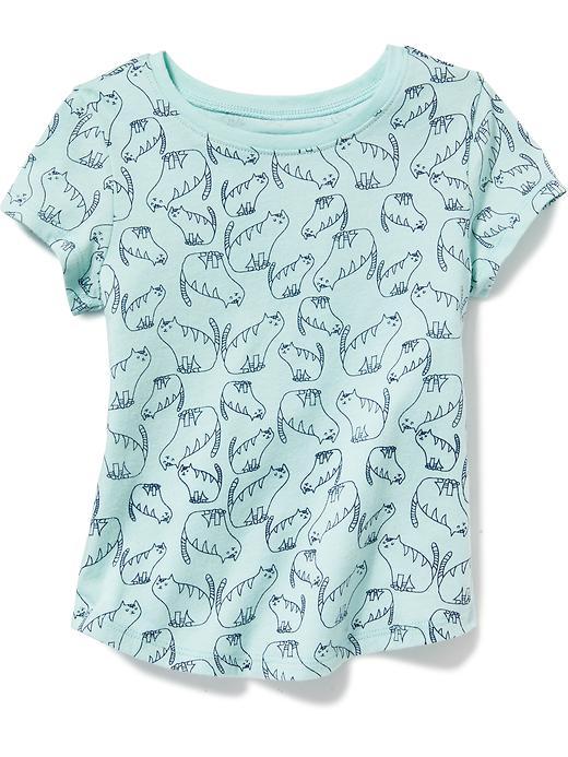 Old Navy Allover Floral Tee - Blue Cat