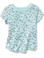 Old Navy Allover Floral Tee - Blue Cat