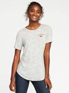 Old Navy Relaxed Curved Hem Tee For Women - Heather Gray