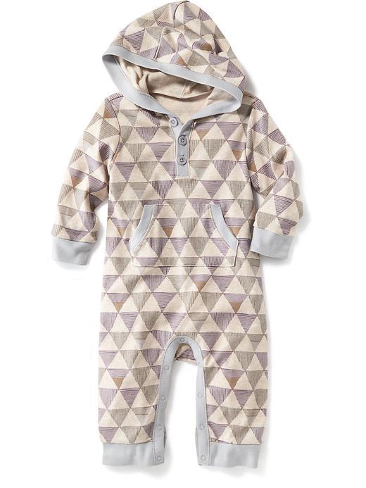 Old Navy Graphic Hooded One Piece - Gray Print