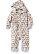 Old Navy Graphic Hooded One Piece - Gray Print
