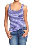 Old Navy Womens Perfect Pop Color Tanks - White & Blue Stripe