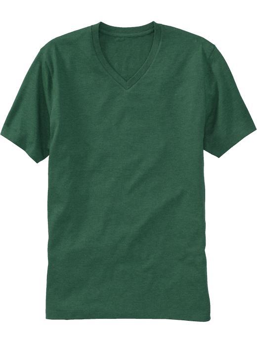 Old Navy Soft Washed V Neck Tee For Men - Dark Green Heather