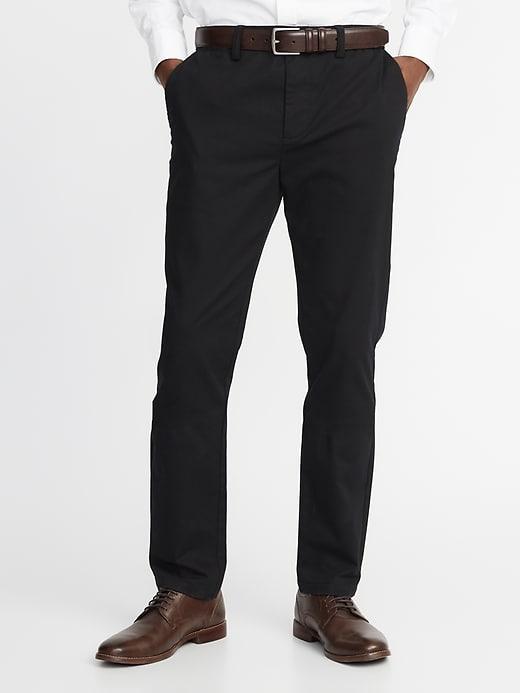 Old Navy Mens Athletic Ultimate Built-in Flex Non-iron Pants For Men Black Size 28w
