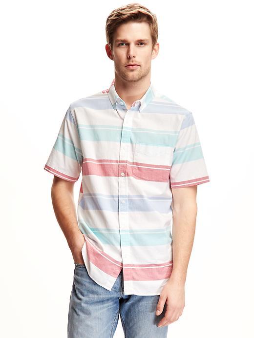 Old Navy Slim Fit Oxford Shirt For Men - Berry Sorbet