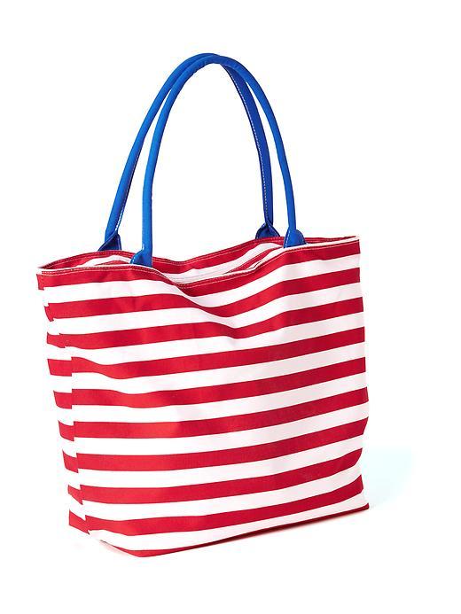Old Navy Patterned Canvas Tote For Women - Red/blue Stripe