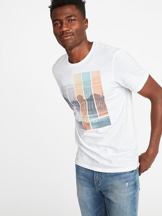Old Navy Mens Soft-washed Graphic Tee For Men Under The Boardwalk Size Xxl