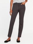 Old Navy Womens Mid-rise Pixie Full-length Pants For Women Dark Med Gray Heather Size 2